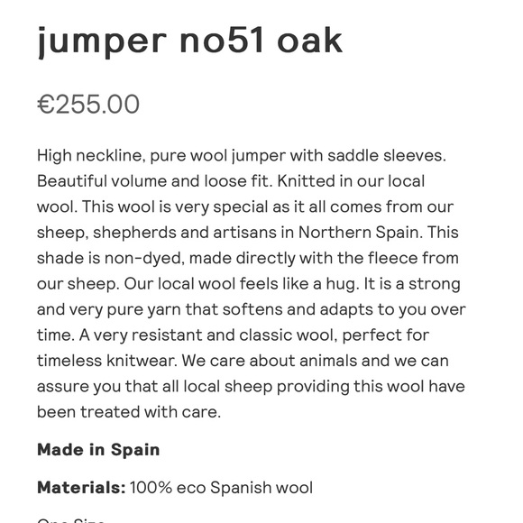 BABAA NO51 OAK ECOWOOL JUMPER - Picture 2 of 6